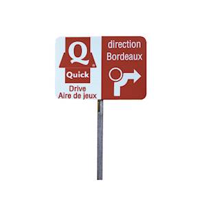 Kit Pré-enseigne imprimée + vernis de protection de 150 x 100cm  alu composite 3mm